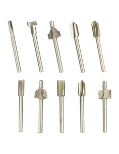 Juego de Brocas de Router Atskonnen 10 Pcs 3 mm para Madera
