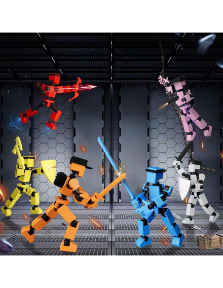 Juego de 4 Figuras de Acción Mini Titan T-13 - Colores Variados