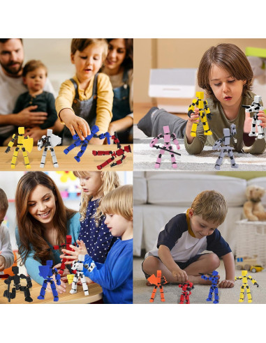 Juego de 4 Figuras de Acción Mini Titan T-13 - Colores Variados