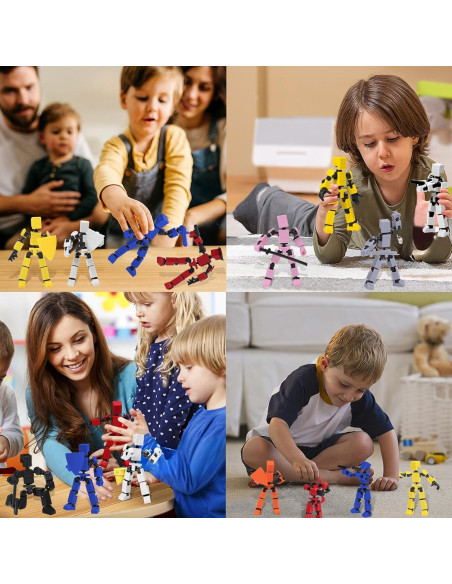 Juego de 4 Figuras de Acción Mini Titan T-13 - Colores Variados