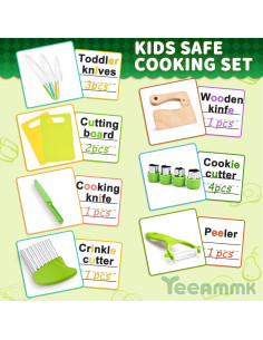 Juego de Cocina Montessori 13 Piezas Yeeammk para Niños 2