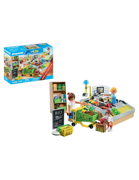 Supermercado Orgánico Playmobil 71648 con 65 Accesorios