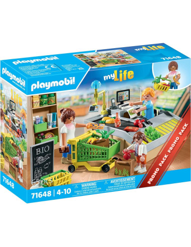 Supermercado Orgánico Playmobil 71648 con 65 Accesorios