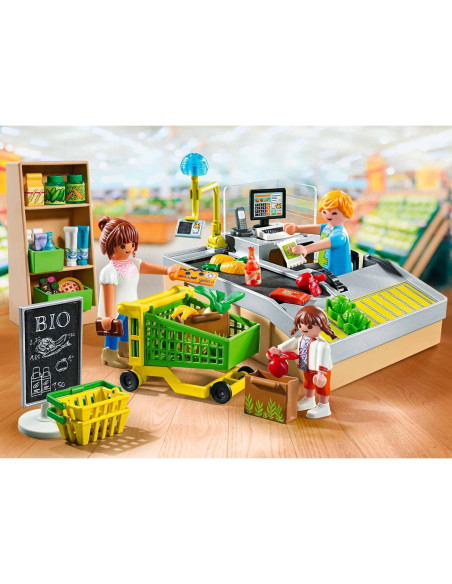 Supermercado Orgánico Playmobil 71648 con 65 Accesorios