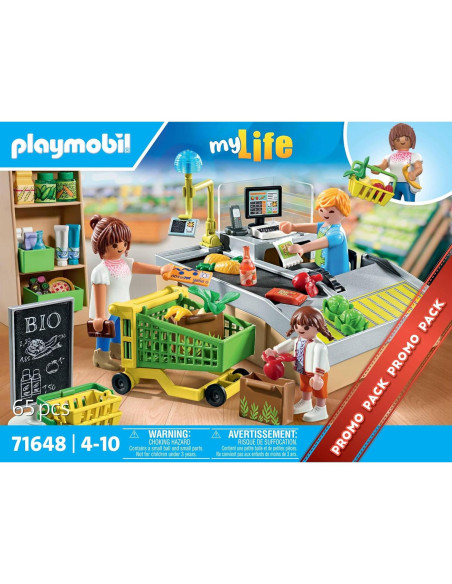 Supermercado Orgánico Playmobil 71648 con 65 Accesorios