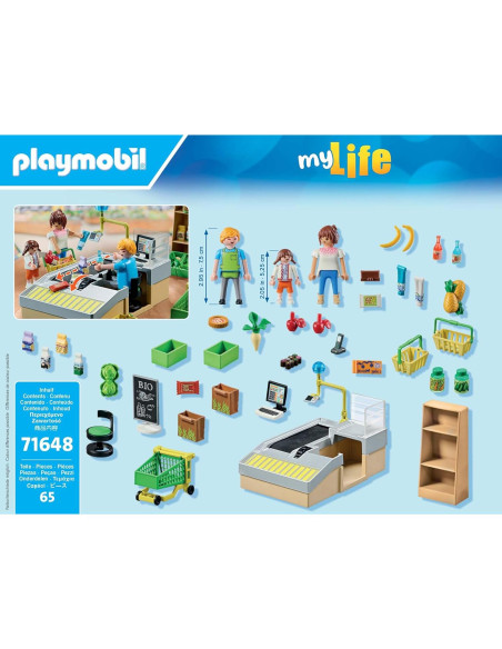 Supermercado Orgánico Playmobil 71648 con 65 Accesorios
