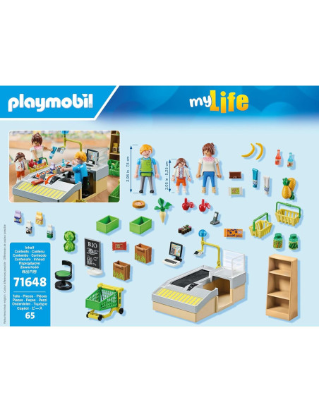 Supermercado Orgánico Playmobil 71648 con 65 Accesorios