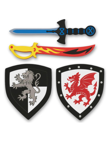 Conjunto Espada y Escudo de Espuma Liberty Imports 4 Pcs