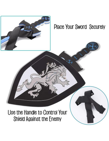 Conjunto Espada y Escudo de Espuma Liberty Imports 4 Pcs