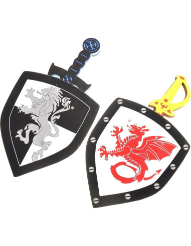 Conjunto Espada y Escudo de Espuma Liberty Imports 4 Pcs