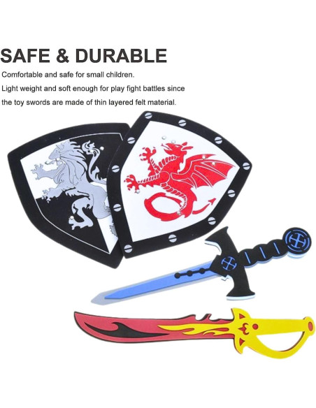 Conjunto Espada y Escudo de Espuma Liberty Imports 4 Pcs