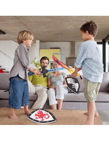 Conjunto Espada y Escudo de Espuma Liberty Imports 4 Pcs