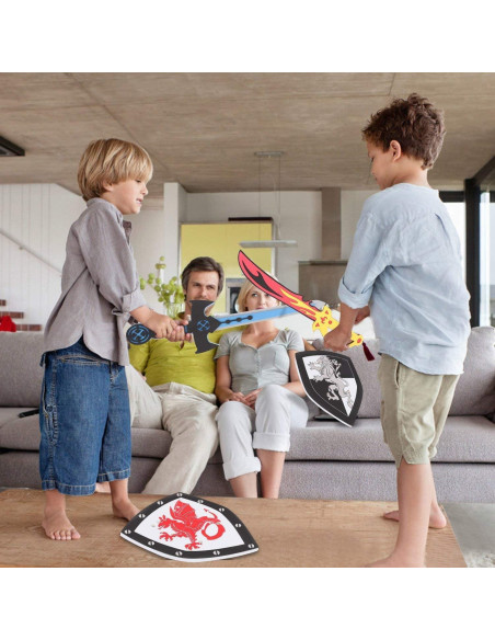 Conjunto Espada y Escudo de Espuma Liberty Imports 4 Pcs