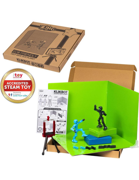 Klikbot Zanimation Studio Zing - 2 figuras y soporte móvil