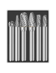 Juego de 6 Fresas de Carburo Sworker 6,35mm para Madera y Metal