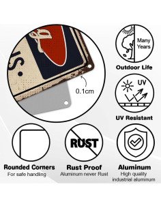 Letrero Cuidado Con El Dragón Barbudo TaLuky 22.86x27.94cm 2