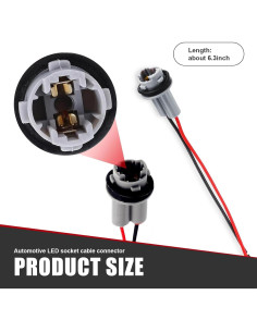 Zócalo de Bombilla T10 T13 T15 Awlbed 2 Piezas Universal 2