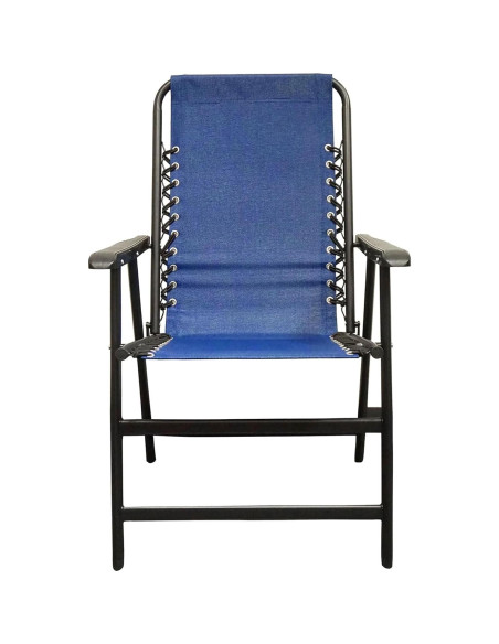 Silla Plegable Deportiva Caravan Azul con Suspensión Doble Bungee