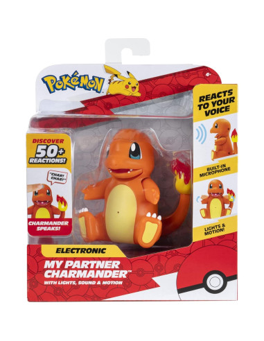 Charmander Electrónico Interactivo Jazwares - 50 Reacciones