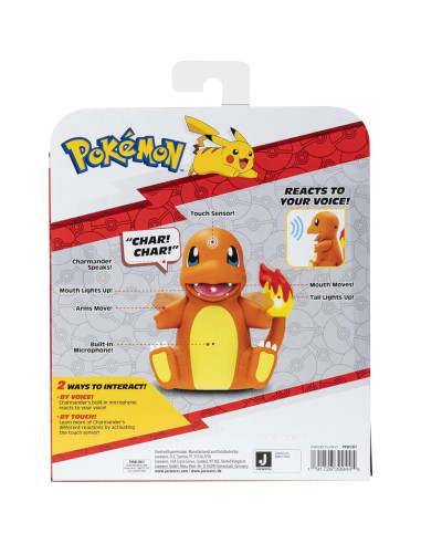 Charmander Electrónico Interactivo Jazwares - 50 Reacciones