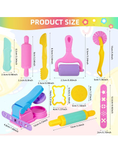 Set de Herramientas de Plastilina Oun Nana 22 Pcs para Niños 2