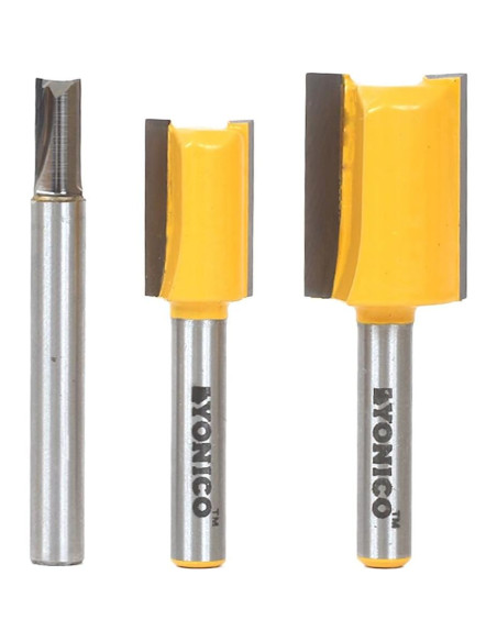 Juego de Brocas YONICO 14323q para Router 3 Brocas 1/4"