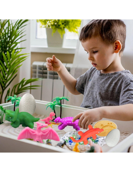Conjunto de Huevos de Dinosaurio Playdough 5 Moldes 12 Paquetes
