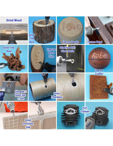 10 Piezas Bits de Carburo Sworker 3mm para Dremel