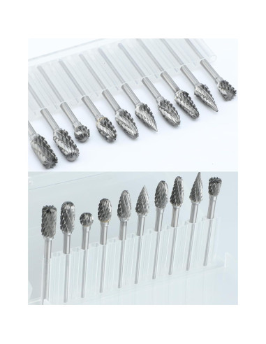 10 Piezas Bits de Carburo Sworker 3mm para Dremel