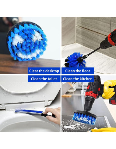 Juego de 10 Accesorios de Cepillo TOWBRUS para Taladro