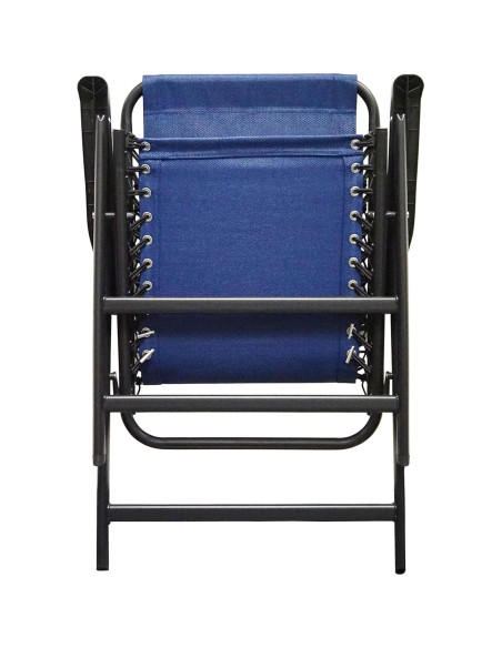 Silla Plegable Deportiva Caravan Azul con Suspensión Doble Bungee