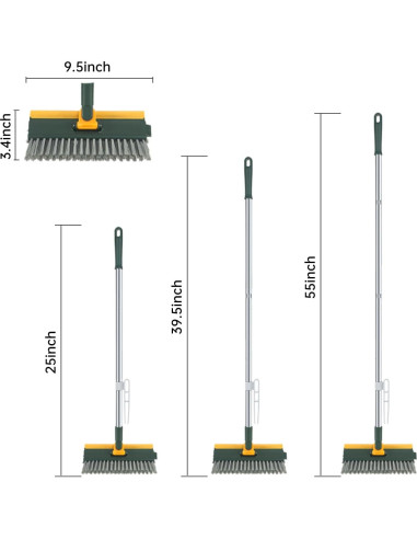 Cepillo de Piso 4 en 1 ARAINY Mango Largo 135.89 cm