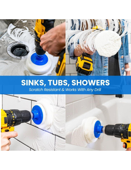 Juego de 7 Cepillos de Taladro RotoScrub para Limpieza
