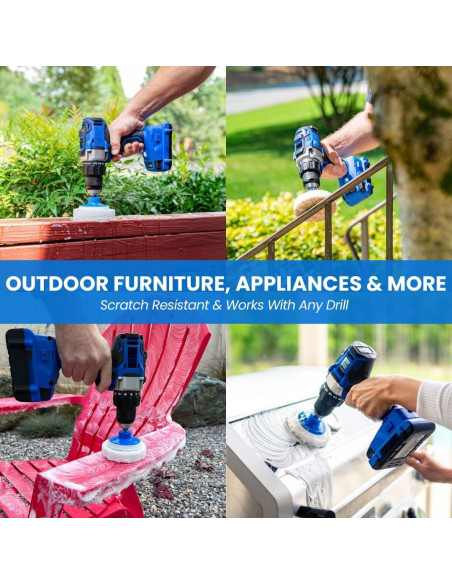 Juego de 7 Cepillos de Taladro RotoScrub para Limpieza