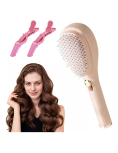 Cepillo de Pelo Autolimpiante JIANGLAI Beige Telescópico