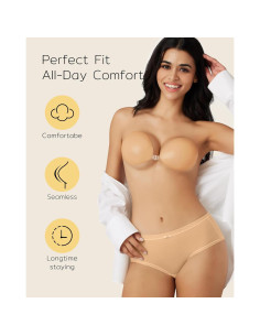 Sujetador Adhesivo Niidor Sin Tirantes Crema Talla B 2