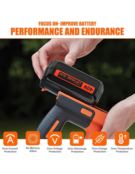 2 Baterías de Litio 40V Black and Decker LBX2540 Rojo