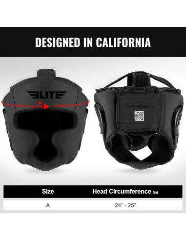 Casco de Boxeo Elite Sports Ajustable para MMA y Kickboxing