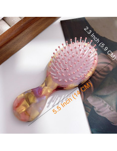 Cepillo de Pelo Mini SINIDE con Mango de Acetato 18x7cm 2