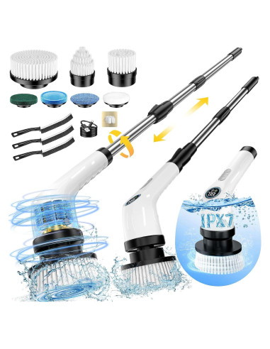 Cepillo Eléctrico Giratorio Yesayce A12 7 Cabezas IPX7