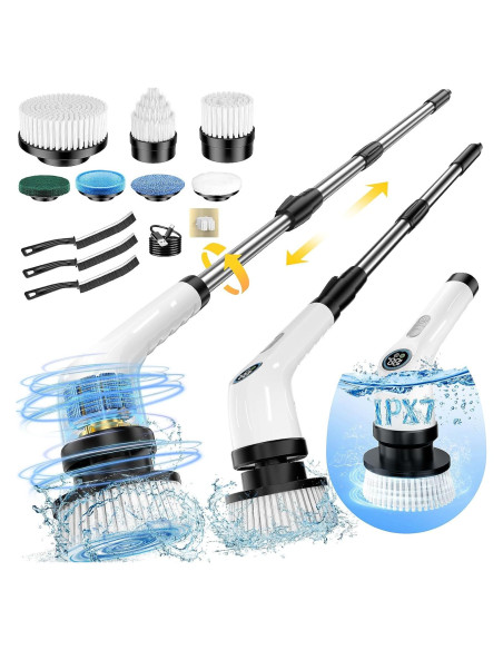 Cepillo Eléctrico Giratorio Yesayce A12 7 Cabezas IPX7