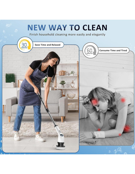 Cepillo Eléctrico Giratorio Yesayce A12 7 Cabezas IPX7