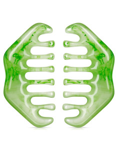 Peines de Jade Geiserailie 2 Piezas Masaje Facial y Corporal