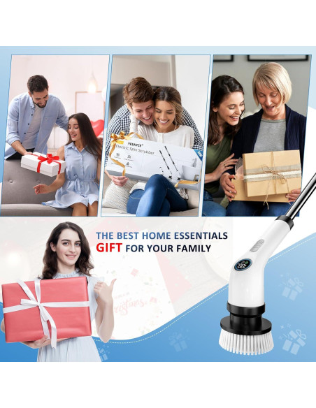 Cepillo Eléctrico Giratorio Yesayce A12 7 Cabezas IPX7