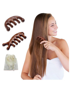 Paquete de 2 Peines de Masaje de Madera CKCLGTDM