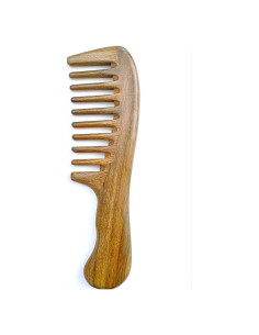 Peine de Madera de Sándalo JIUKUAN 18.29 cm Dientes Anchos