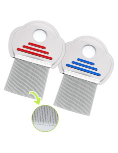 Paquete de 2 Peines Terminator Jigfew para Piojos y Caspa