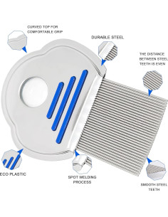 Paquete de 2 Peines Terminator Jigfew para Piojos y Caspa 2