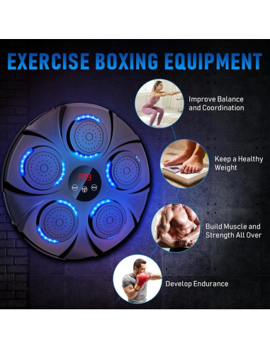 Máquina de Boxeo Musical ZEAL'N LIFE Ajustable 9 Modos