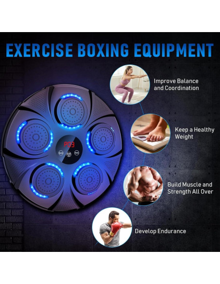 Máquina de Boxeo Musical ZEAL'N LIFE Ajustable 9 Modos